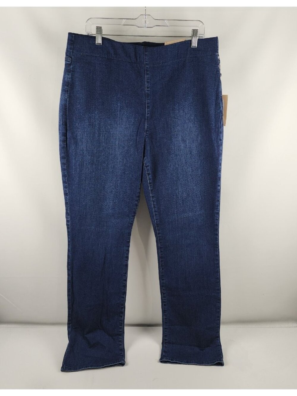 NYDJ Jeans Womens 16 Blue Marilyn Straight Leg Pull On Denim (36x33) NWT
